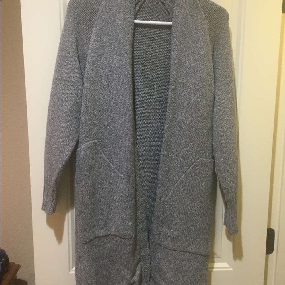 Gray cardigan